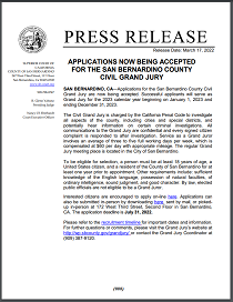 Applications Now Being Accepted for the SB County Civil Grand Jury